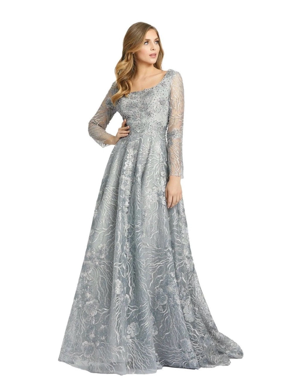 Mac Duggal 20285 Scoop Neck
Beaded Lace Dress Evening Gown, Formal Dress size 10